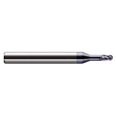 Harvey Tool 0.0620 in. 1/16 Cutter dia. x 3/32 x 1/4 in. Reach Carbide Ball End Mill, 4 Flutes, AlTiN Coated 754362-C3